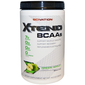 Scivation, Xtend, BCAAs (аминокислоты с разветвленными боковыми цепями), со вкусом зеленого яблока, 14,0 унций (398 г) Scivation, Xtend, BCAAs (аминокислоты с разветвленными боковыми цепями), со вкусом зеленого яблока, 14,0 унций (398 г)