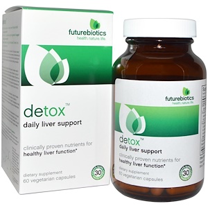 FutureBiotics, Detox, ежедневная поддержка печени, 60 вегетарианских капсул FutureBiotics, Detox, ежедневная поддержка печени, 60 вегетарианских капсул