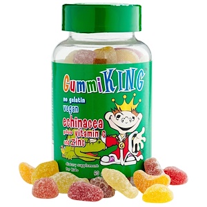 Gummi King, Эхинацея с витамином С и цинком, Для детей, 60 жевательных таблеток Gummi King, Эхинацея с витамином С и цинком, Для детей, 60 жевательных таблеток