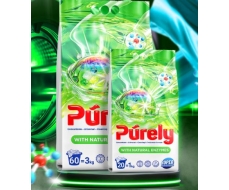 Стиральный порошок Purely с натуральными энзимами 3 кг. Стиральный порошок Purely с натуральными энзимами 3 кг.