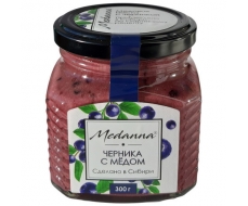 Замена 250 гр Медовая паста 'Medanna' с черникой, 300 г, банка стекло 6 шт Замена 250 гр Медовая паста 'Medanna' с черникой, 300 г, банка стекло 6 шт