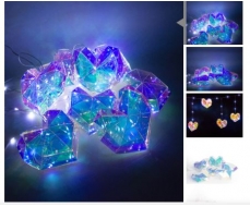 Гирлянда светод. бахрома с декор. элем. 'Сердце',2,8*1м