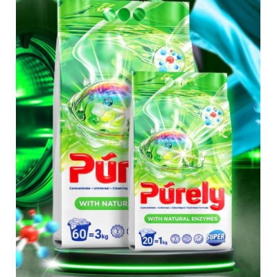 Стиральный порошок Purely с натуральными энзимами 3 кг 