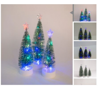 Набор из трех светодиодных елок 'Елочки с гирляндой 2' Набор из трех светодиодных елок 'Елочки с гирляндой 2'