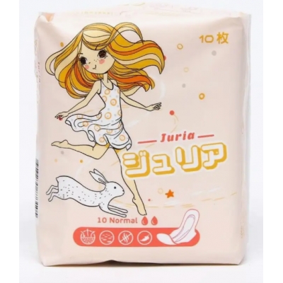 Прокладки женские гигиениечские Juria 240 мм нормал  10 шт.