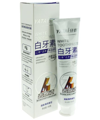 YATAI Зубная паста против жёлтого налёта (от табака, кофе, чая) WHITE TOOTHPASTE, 180г
